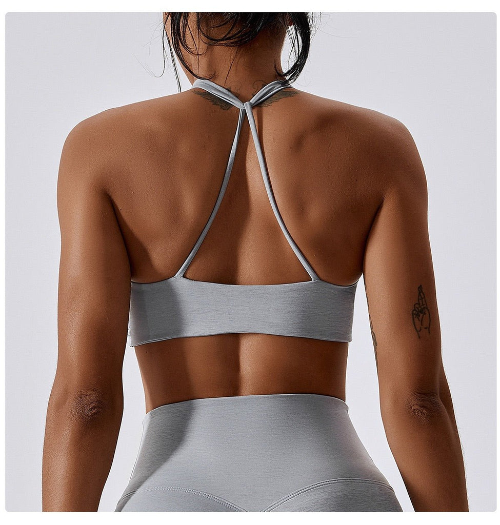 Thrive Marl Front Twisted Sports Bra - EMPWR ACTIVE